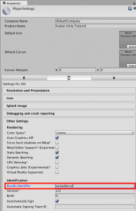 Unity - Manual: iOS build settings