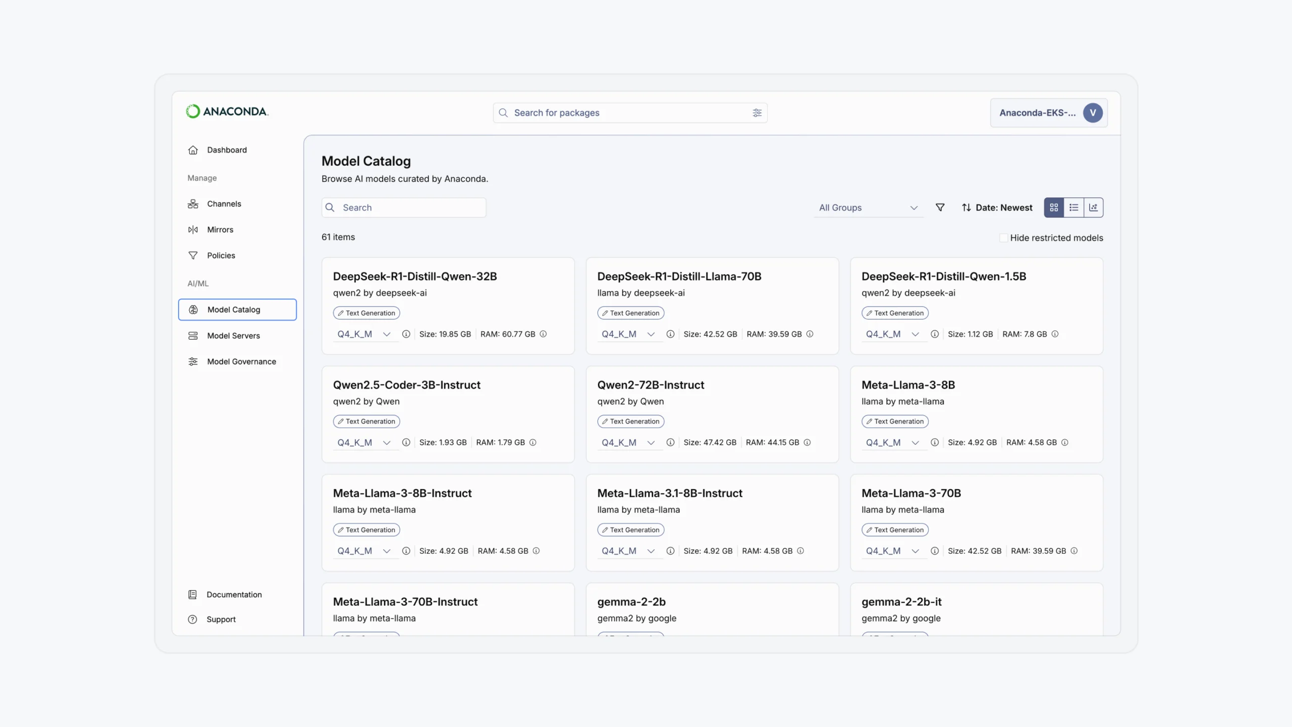 Anaconda Secure Governance