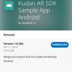 Kudan AR SDK のサンプルアプリを Visual Studio App Center でビルドしました