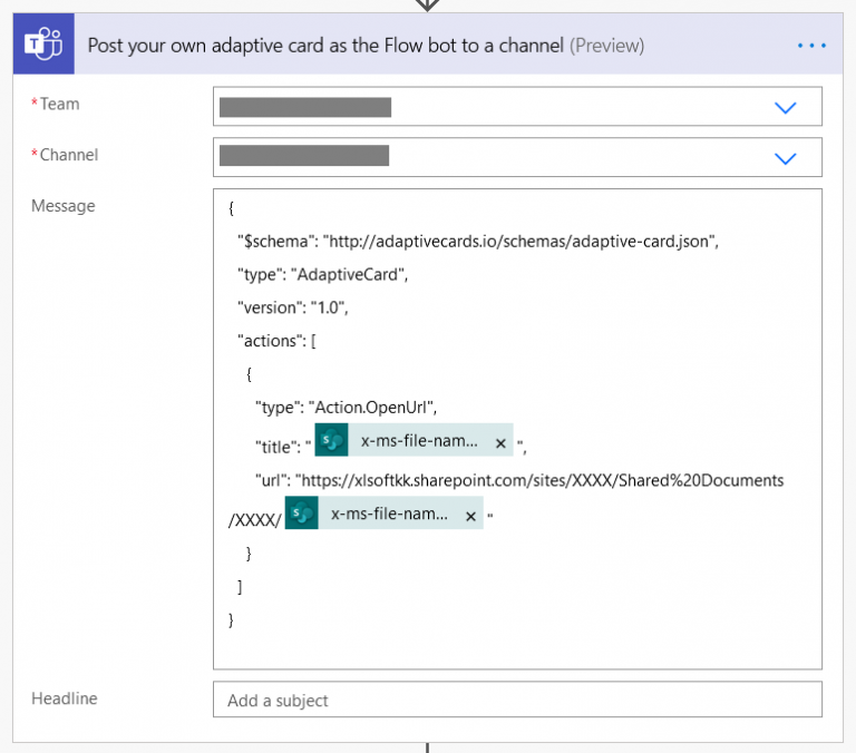 Power Automate の「Post a message as the Flow bot to a channel」で HTML が使え ...