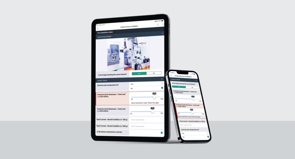 モバイル デバイスに表示された TrueContext ドキュメント ポータル