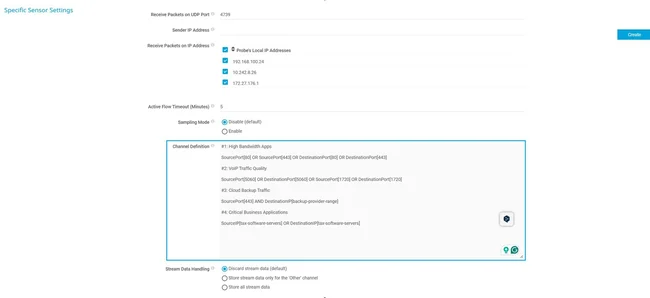 PRTG での固有のセンサー設定