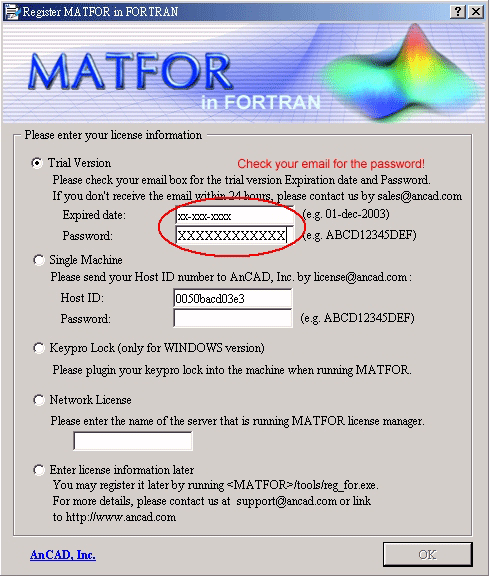 AnCAD MATFOR in C/C++ Fortran Numerical Library