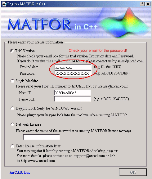 AnCAD MATFOR in C/C++ Fortran Numerical Library