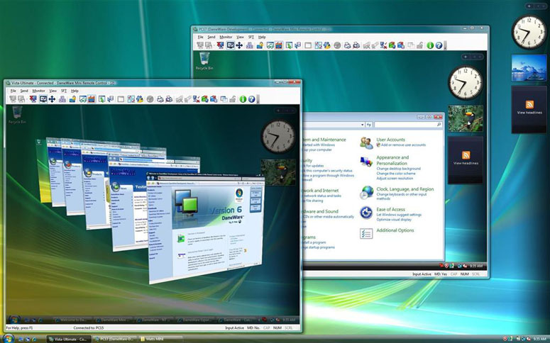 MRC provides full support for multiple monitor desktop in remote sessions.