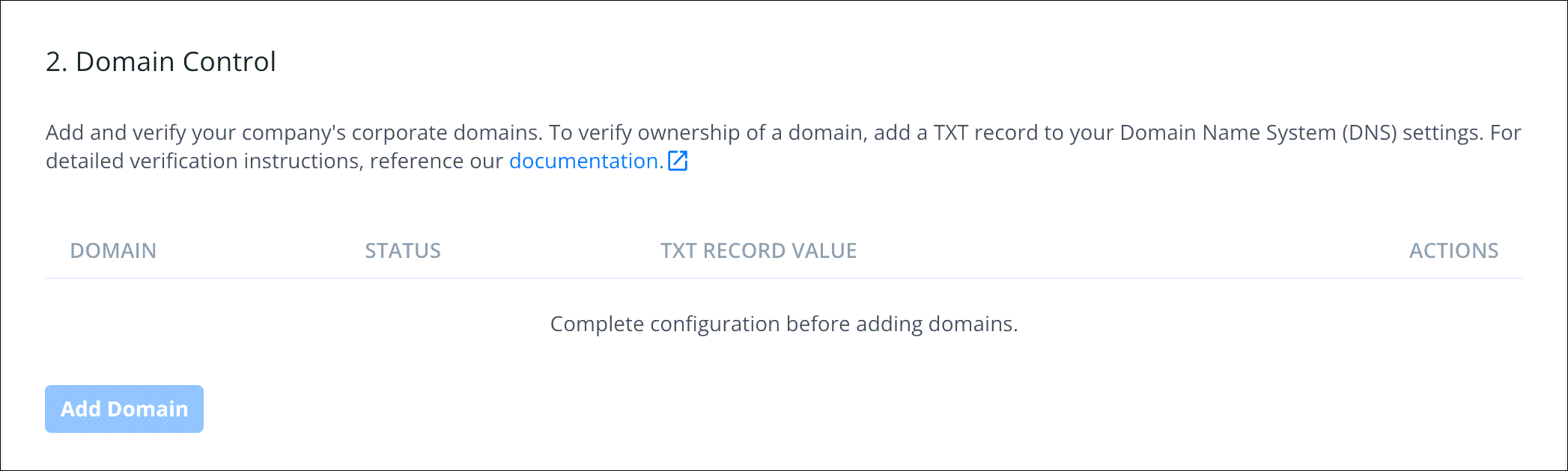 SSO Domain