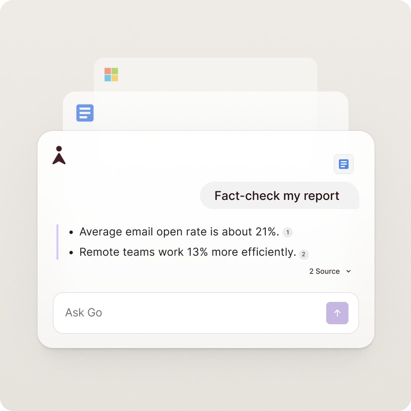 レポートの事実確認 - Go 製品の使用例
