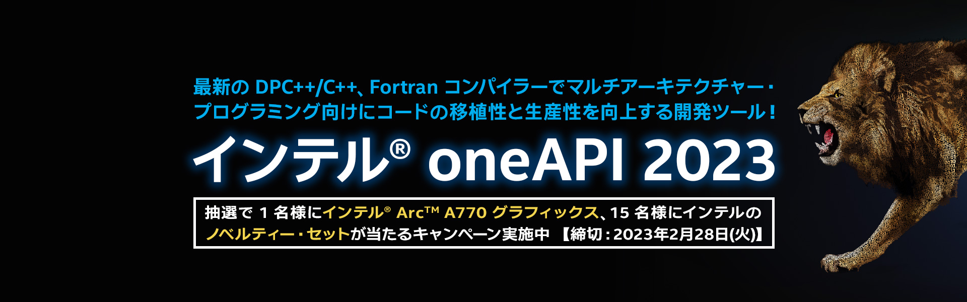 インテル oneAPI ツールキット 2023 リリース記念キャンペーン実施中