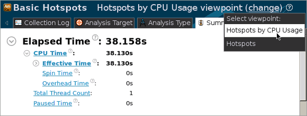 インテル VTune Amplifier XE 2017 for Linux 入門ガイド - ステップ 4: パフォーマンス・データの表示と解析 Hotspots by CPU Usage viewpoint