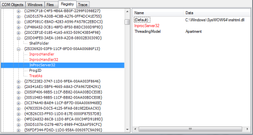 SpyStudio's Registry access