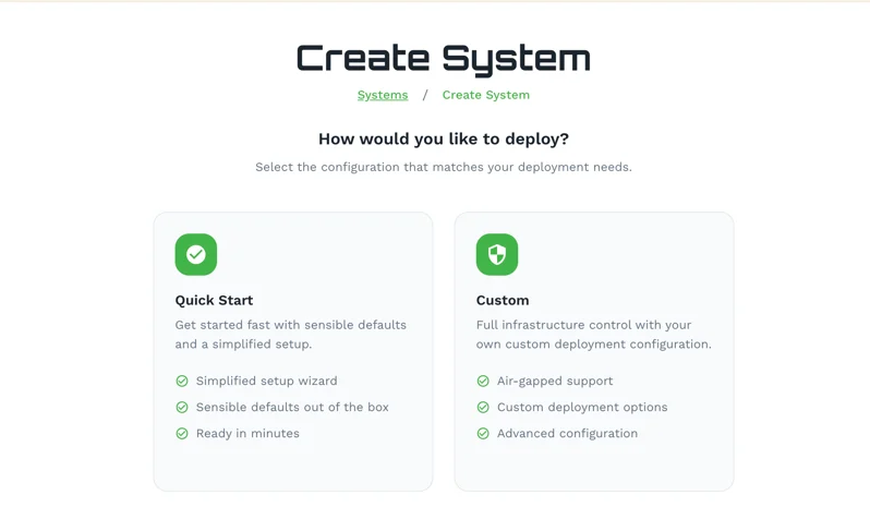 Choose Deployment Mode