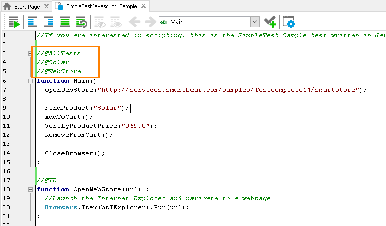 A script test with tags assigned