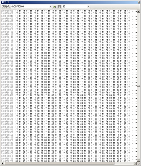 DMA 転送テスト実行画面